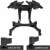 Zoco Body Fit YLJ-005N dumbbell stand with towel rail and straps for securing dumbbells, black, close-up of anti-slide feet and casters with lock