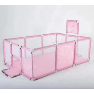 Baba Biztonsági Játszókerítés - Rózsaszín - 182x122 cm