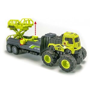 Lendkerekes teherautó utánfutóval, zabawka ciężarówka z podnoszoną platformą - Nonbrand Samochód do gier