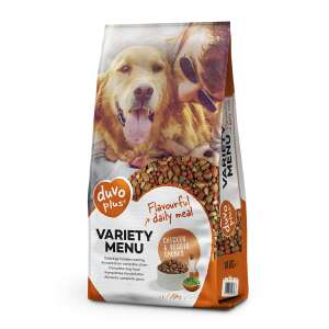 duvoplus Variety Menu dry dog food, 14 kg bag, chicken and veggie chunks, complete nutrition for dogs - Pet Care