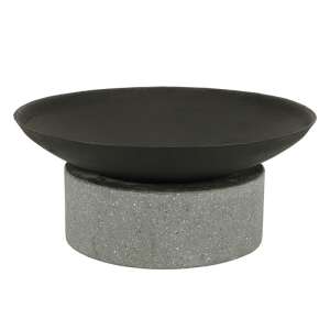 Öntöttvas tűzrakó tál terrazzo gránit gyűrűn, 59 cm átmérőjű - Kerti tűzrakóhely