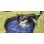 Dog playing in Purlov Folding Pool for Dogs, grey and blue