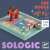 Djeco Sologic Âne Rouge Classic wooden logic puzzle for kids ages 7-99, featuring a red donkey and colorful tiles
