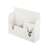 White wall mounted organizer with 3 compartments, deer design, for kitchen utensils, tools, or bathroom accessories