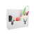 White wall mounted organizer with deer design, 3 compartments, filled with kitchen utensils