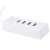 White USB 3.0 hub with 4 ports, USB 3.0 SuperSpeed 4 Ports Hub