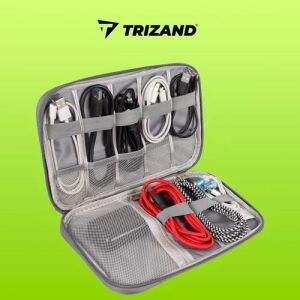 Organizator cabluri deschis Trizand 23834 umplut cu cabluri - Organizatori de valize