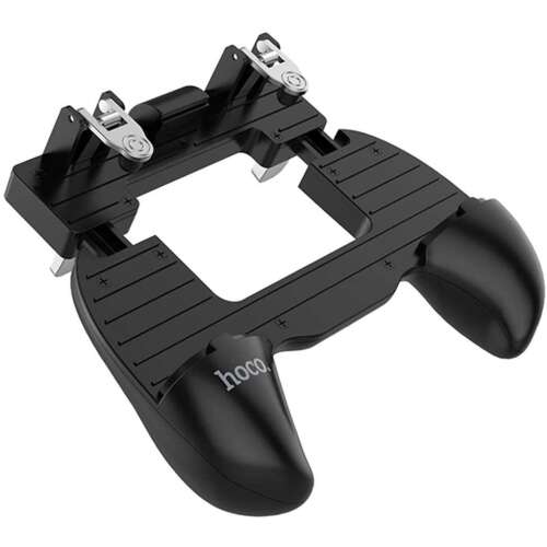 Hoco GM2 Gamer telefontartó kontrollerrel, fekete, mobil játék markolat, PUBG, Fortnite, Call of Duty