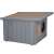 Dechland insulated cat house with opening roof, gray, two cats, scratching post, cat house for two cats