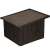 Dechland insulated cat house with a lift-up roof, ebony wood, back view