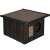 Dechland insulated cat house with a lift-up roof, ebony wood, side view
