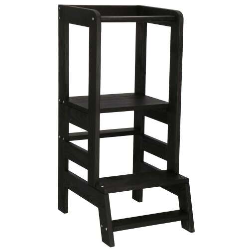 Deчланд черен, регулируем по височина кухненски стол за деца