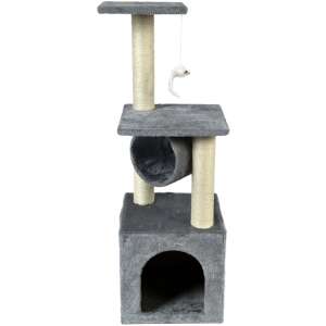 Funfit 5-Tier Cat Tree with Scratching Post, Grey and Beige - Pet Care