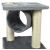 Detailed view of Funfit cat tree tunnel and plush platforms