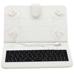 MRG M536 Tablet Case with Keyboard, White - Tablet Case