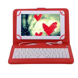 MRG M784 8 inch red tablet case with keyboard, TypeC connection - Tablet Case