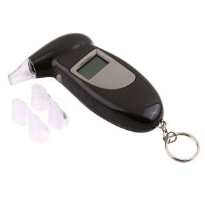 MRG M868 Digital Breathalyzer, Black, with Keychain - Breathalyzer