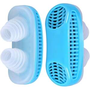 Horkolás elleni és légtisztító orrdugó, közeli kép, kék színű - Ikonka