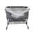 Pepita co-sleeper crib with mattress and storage basket, graphite, front view
