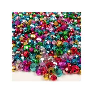 PlayBox: Gyémánt alakú színes 8, 10 és 12mm-es fűzhető gyöngy 500g-os szett 104497208 - Playbox