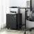 Čierny mobilný archívny skrine s 3 zásuvkami, uzamykateľný, SONGMICS OFC63BK, organizácia kancelárie, úložný priestor na stole