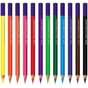 S-COOL Jumbo Colored Pencils, 12 vibrant colors - Pen & Pencil