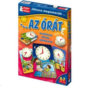 Keller & Mayer Jucând, descoperim... ceasul cutie de joc de societate, arată partea din față a cutiei - Keller&Mayer Jocuri de societate