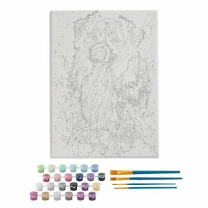 Nassau Paint by Numbers Căine kit, 40x50cm canvas with dog outline, 24 colors, and brushes - Paint by Numbers Kit