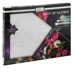 Nassau Fine Art Paint by Numbers Kit - Bouquet of Flowers 40x50cm - Paint by Numbers Kit