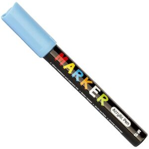 M&G - Marker Acrilic - Vârf Rotund 2mm - Albastru Deschis 136595908 - Markere