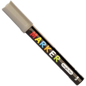 M&G - Marker Acrilic - Vârf Rotund - 2mm - Gri Ânchis 136591815 - Markere