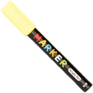 M&G - Marker Acrilic - Vârf Rotund 2mm - Galben Lucifer 136595350 - Markere