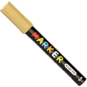 M&G - Marker Acrilic - Vârf Rotund 2mm - Portocaliu Deschis 136594474 - Markere