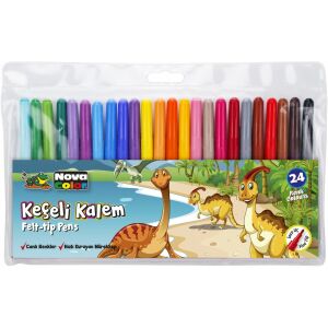 Set 24 carioci Nova Color, culori asortate, articole de artă pentru copii - Pixuri
