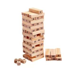 Ügyességi toronyépítő társasjáték - 54 darabos