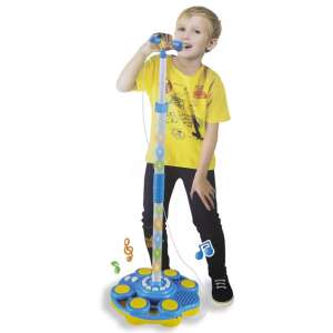 Mini Karaoke Szett - LED Mikrofon - Állítható Állvány - Kék