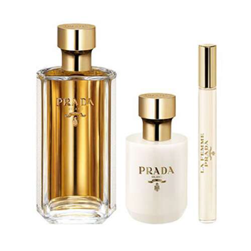 Prada La Femme ajándék szett, 100ml eau de parfum, 100ml testápoló, 10ml mini parfüm