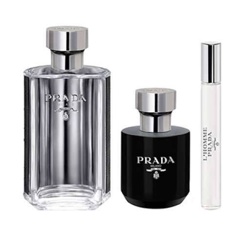 Prada - L'Homme Prada szett II. 100 ml eau de toilette + 10 ml mini parfum + 100 ml tusfürdő