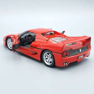 Ferrari F50 1:24 méretarányú modell autó, piros, hátulnézet - Bburago