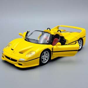 Sárga 1:24 méretarányú Ferrari F50 modell autó - Bburago