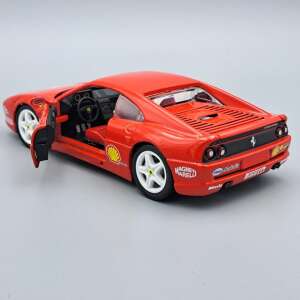 Ferrari F355 Challenge N. 1 1995 1:24 méretarányú modell autó, piros, nyitott ajtókkal, oldalnézet - Bburago