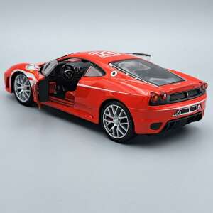 Ferrari F430 Challenge N 14 2006 1:24 méretarányú modell autó, piros fehér versenycsíkokkal - Bburago