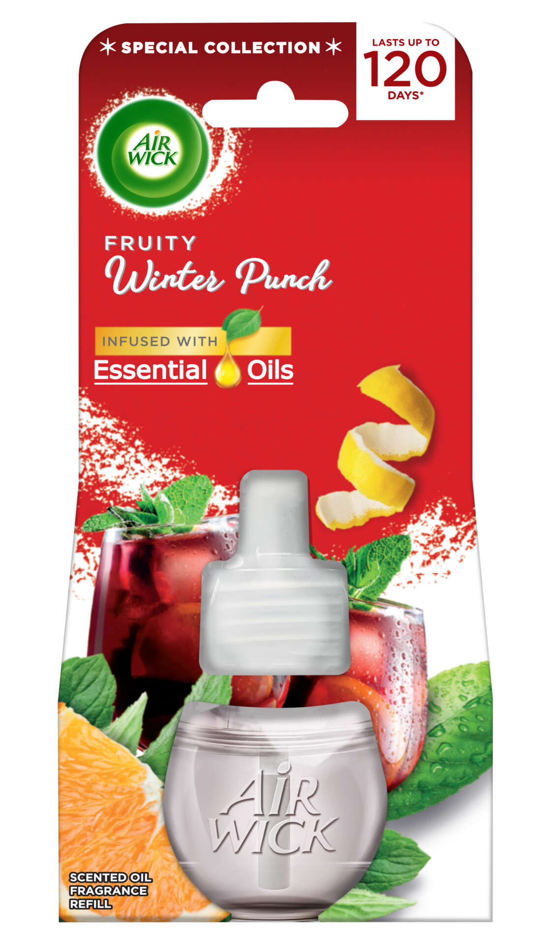 Air Wick Gyümölcsös téli puncs Utántöltő elektromos légfrissítő k...