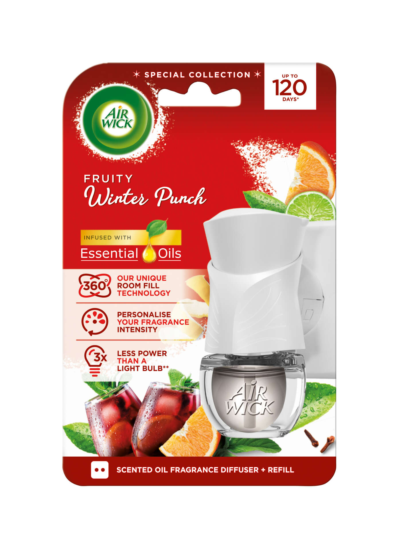 Air Wick Elektromos Légfrissítő - Gyümölcsös Téli Puncs - 19ml