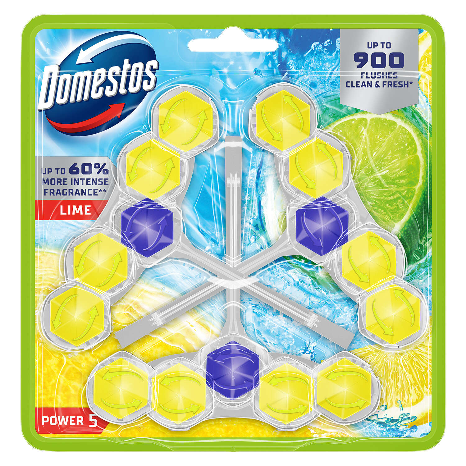 E-shop Domestos Power5 WC osviežujúci blok Vápno (3x50g)