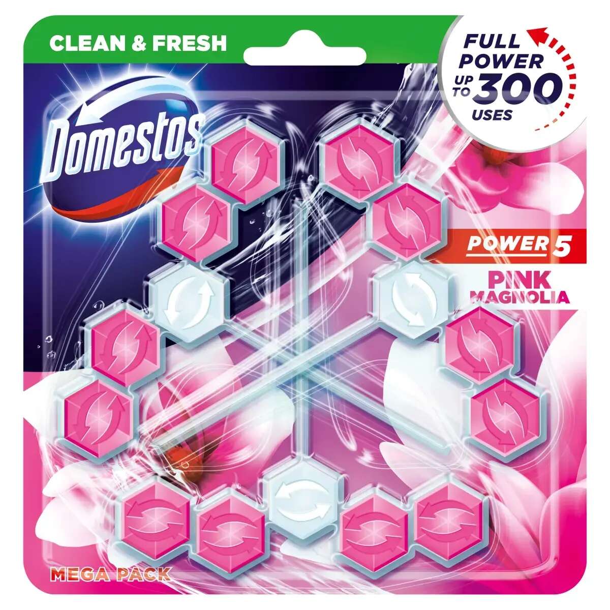 E-shop Domestos Power5 WC osviežujúci blok Magnólia (3x50g)