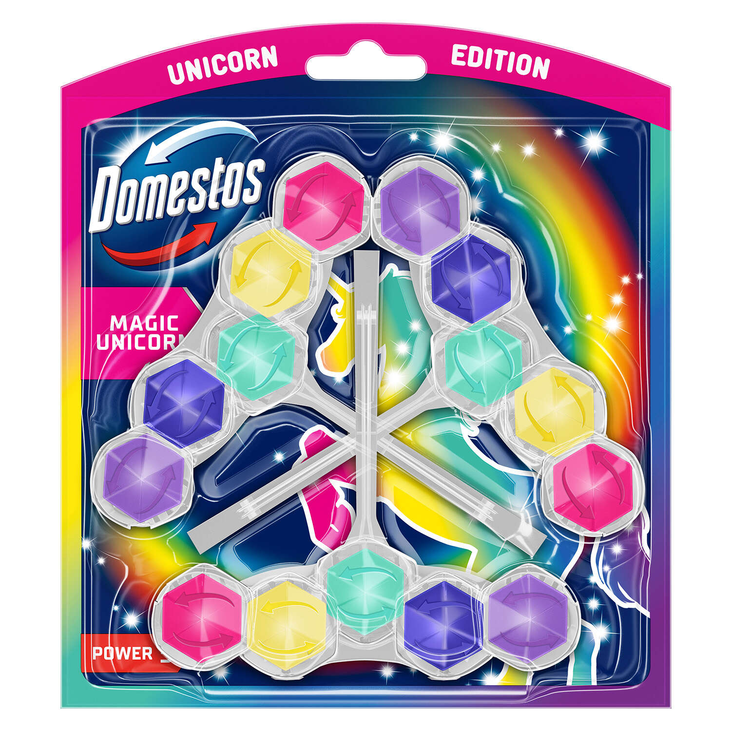E-shop Domestos Power5 WC osviežujúci blok Magic Unicorn (3x50g)