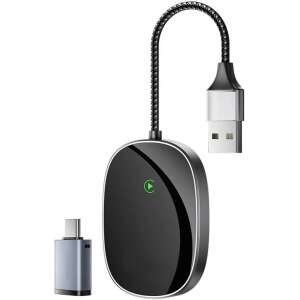 VICHEMA Vezeték nélküli CarPlay Android Auto 2 az 1-ben adapter USB és USB-C csatlakozókkal - Transzmitter