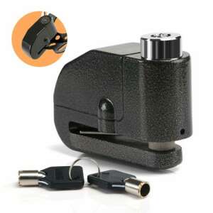 Motorcycle disc lock with keys, black, anti-theft security - Motorbike theft protection