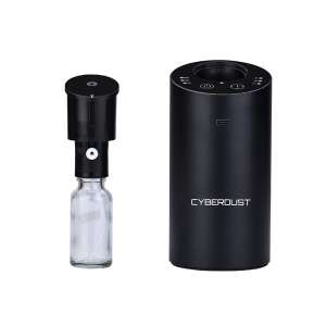 CYBERDUST difuzér éterických olejov do auta, čierny, s technológiou difúzie studeného vzduchu, prenosný, tichý, bezdrôtový, s časovačom a dobíjacou batériou, ideálny do auta, izby, kancelárie a na cesty - Osviežovače vzduchu do auta